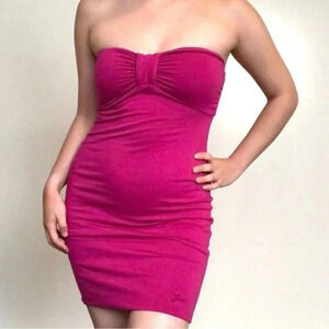 Guess | Y2K Knit Strapless Sweetheart Neckline Fitted Sheath Tube Dress Size XS